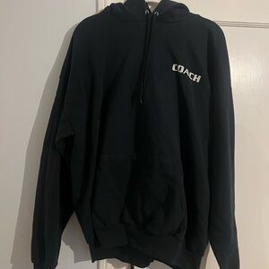 Black Soccer Hoodie Size XL